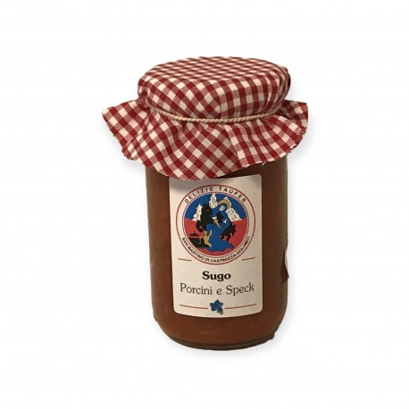 STEINPILZ UND SPECK SOßE