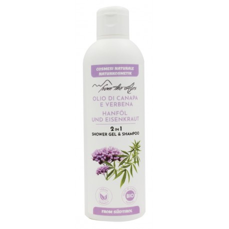 FROM THE ALPS 2 IN 1 DOCCIA SHAMPOO OLIO DI CANAPA E VERBENA FLACONE 250 ML